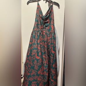 Plus Floral Print Twist Split Thigh Dress - never worn 4xl (20)